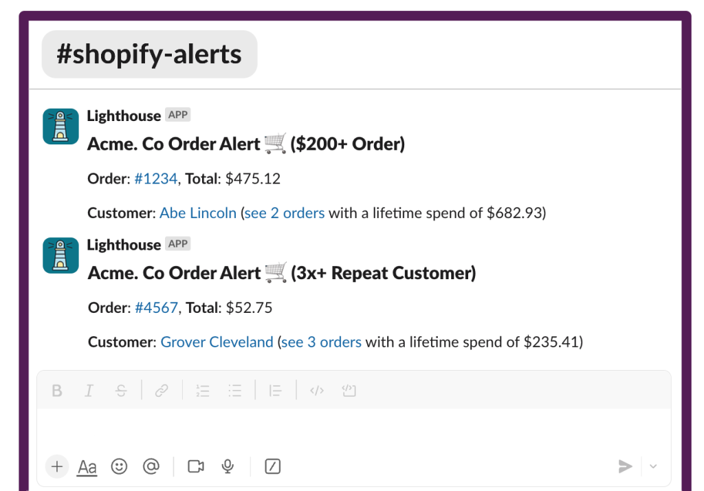 Shopify Alerts